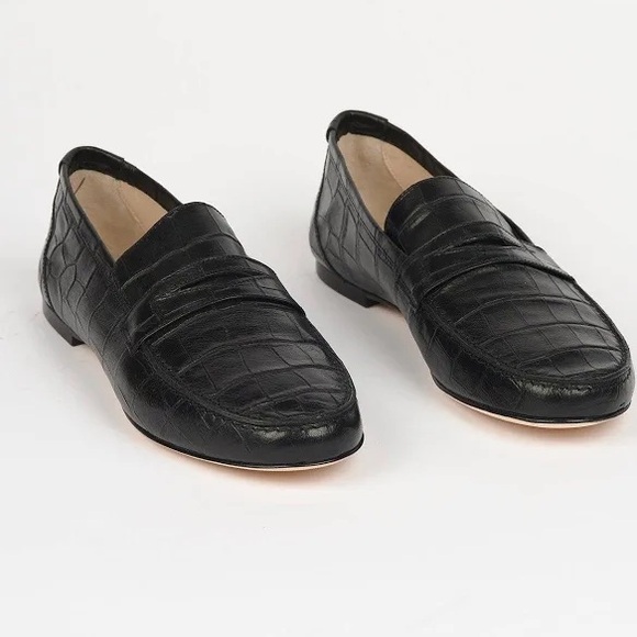 Jamie Haller Black Croc Penny Loafers, size 40 (9/9.5), very good condition - Picture 3 of 14